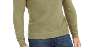 Club Room Men's Pima Cotton Crew Neck Sweater Green Size X-Large