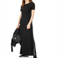 Michael Kors Women's Side Tape Maxi Dress Black Size -XL