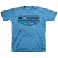 Columbia Men's Sandy Logo Crew Neck T-Shirt Blue Size Small