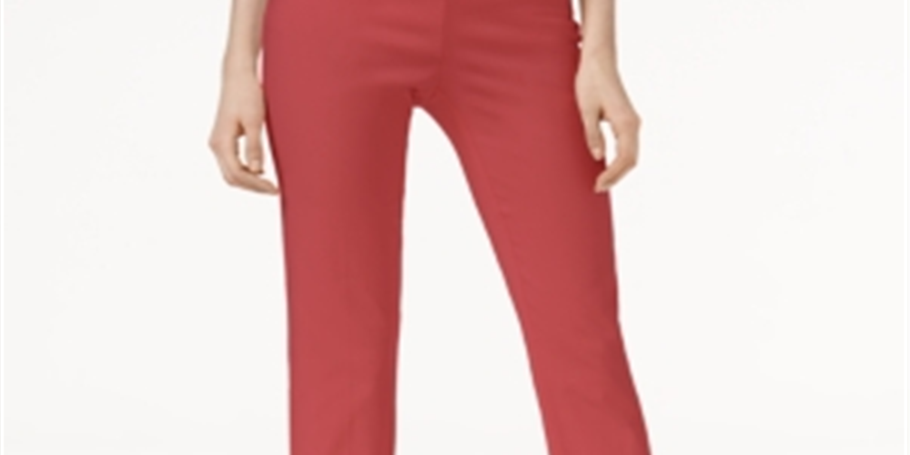 Alfani Women's Essential Pull on with Tummy Control Capri Pants Coral Size 4