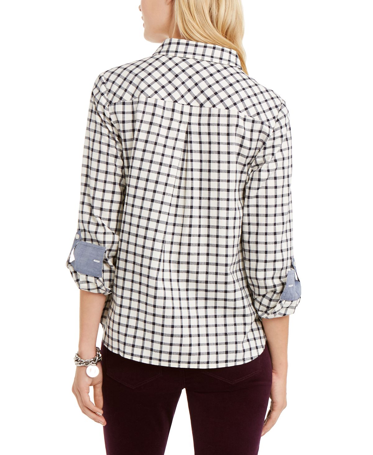 Tommy Hilfiger Women's Printed Zippered Top White Size XXL