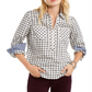Tommy Hilfiger Women's Printed Zippered Top White Size XXL