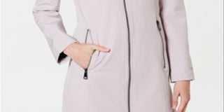 Calvin Klein Women's Water Resistant Raincoat Purple Size Petite XS