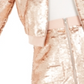 Bar III Women's Sequined Lightweight Bomber Jacket Pink Size XL