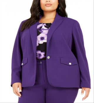 Calvin Klein Women's Wear to Work Jacket Purple Size 18W
