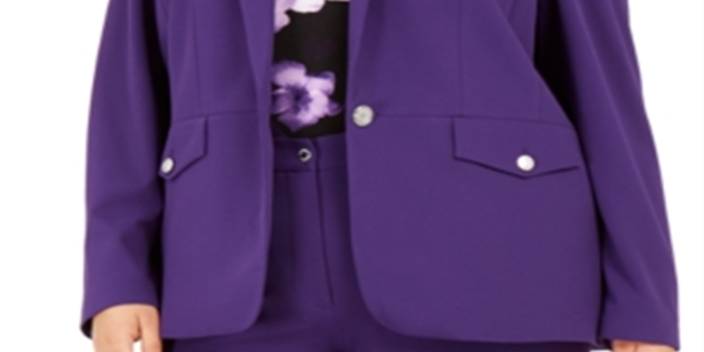 Calvin Klein Women's Wear to Work Jacket Purple Size 18W