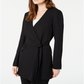 Calvin Klein Women's Long Belted Blazer Black Size Medium