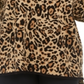 Calvin Klein Women's Plus Animal Print Pullover Sweater Brown Size 2X