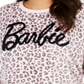 Love Tribe Women's Trendy Plus Leopard Print Barbie Graphic Sweatshirt Pink Size 3X