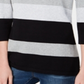 Karen Scott Women's Cotton Striped Sweater Black Size Petite XL