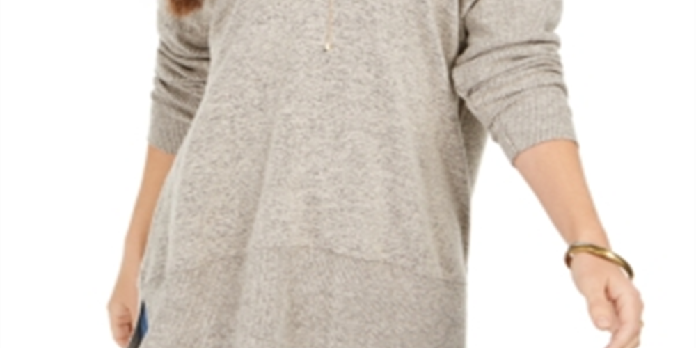 Style & Co Women's Drop Shoulder V Neck Tunic Beige Size XX-Large