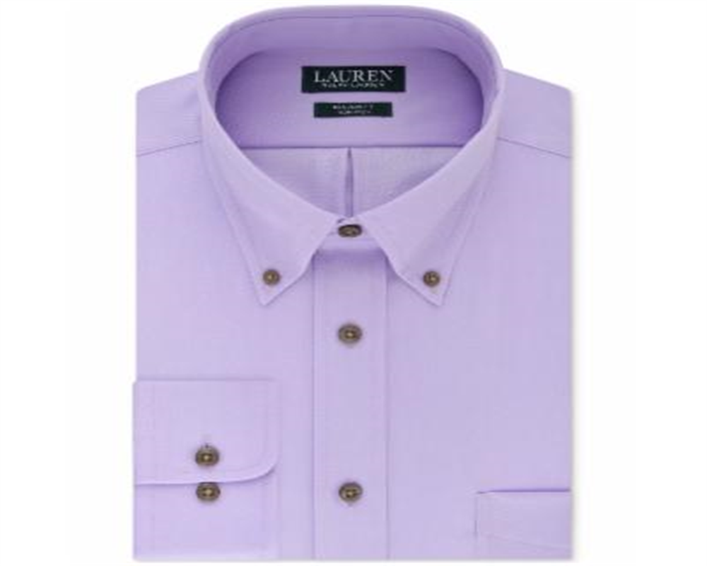 Ralph Lauren Men's Classic Fit Solid Dress Shirt Purple Size 16X34X35