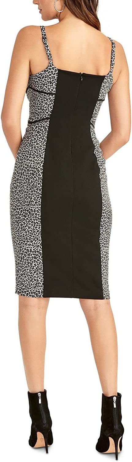 Rachel RoyWomen's Natasha Sleeveless Animal Print Party Dress Gray Size 14