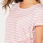 Style & Co Women's Striped Short Sleeve T-Shirt Top RedSize XX-Large