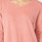 Style & Co Women's Cotton Thermal Top Orange Size Petite L