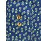 Bar III Men's Maxs Tossed Pineapple Slim Fit Print Button Down Shirt Blue Size XL