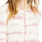 INC International Concepts Women's Cotton Tie Dye Sweater Pink Size M