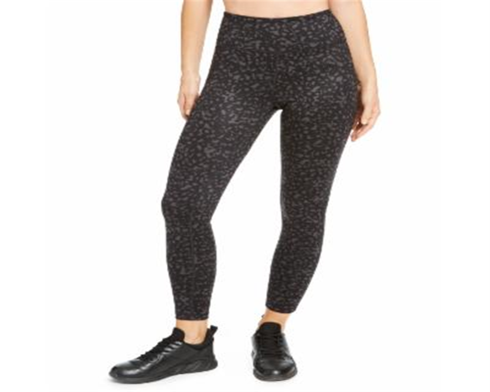 Ideology Women's Tonal Print Leggings Black Size S