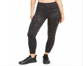 Ideology Women's Tonal Print Leggings Black Size S