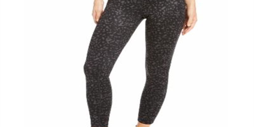 Ideology Women's Tonal Print Leggings Black Size S