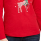 Karen Scott Women's Rhinestone Reindeer Holiday Shirt Red Size X-Small
