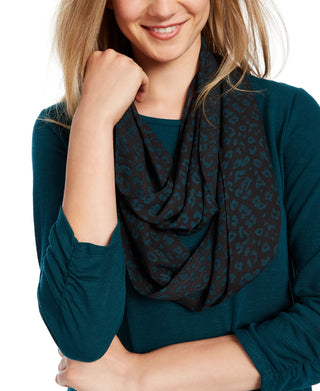 BCX Junior's Ruched Sleeve Scarf Top Teal Size X-Small