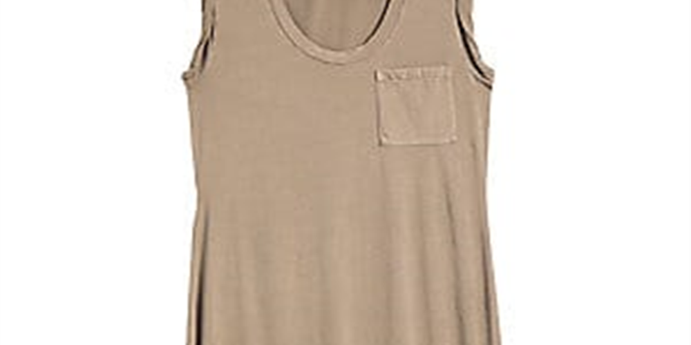 Theory Women's Cotton Casual T-Shirt Dress -Brown Size P