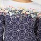 Charter Club Women's Pima Cotton Combo-Print Top  Blue Size XL