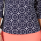 Charter Club Women's Pima Cotton Combo-Print Top  Blue Size XL