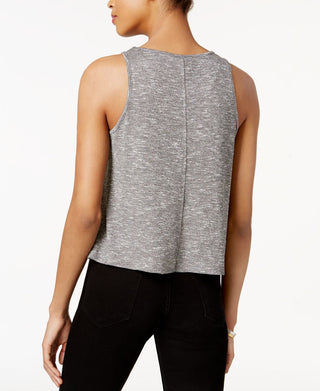 Bar III Women's Basic Tank Top Gray Size Small