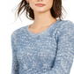 Style & Co Women's Marled Eyelash Sweater Blue Size Petite Medium