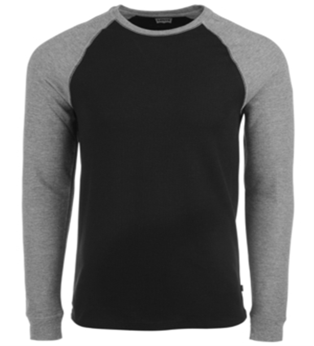 Levi's Men's Colorblock Long Sleeves Thermal Shirt Gray Size M