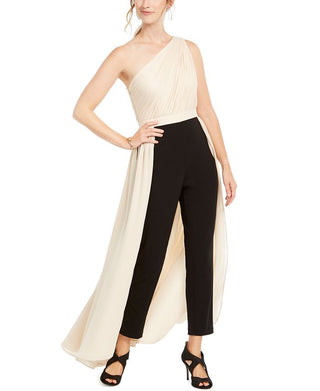 Adrianna Papell Women's Crepe Jumpsuit Nude Size 2