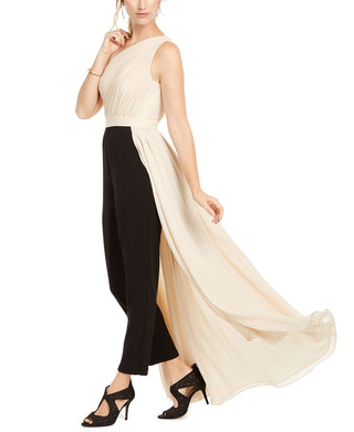 Adrianna Papell Women's Crepe Jumpsuit Nude Size 2