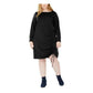 NY Collection Women's Plus Ruched Hem Dress Black Size 2X