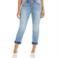 INC International Concepts Women's Double Hem Cropped Straight Leg Jeans Blue Size 10