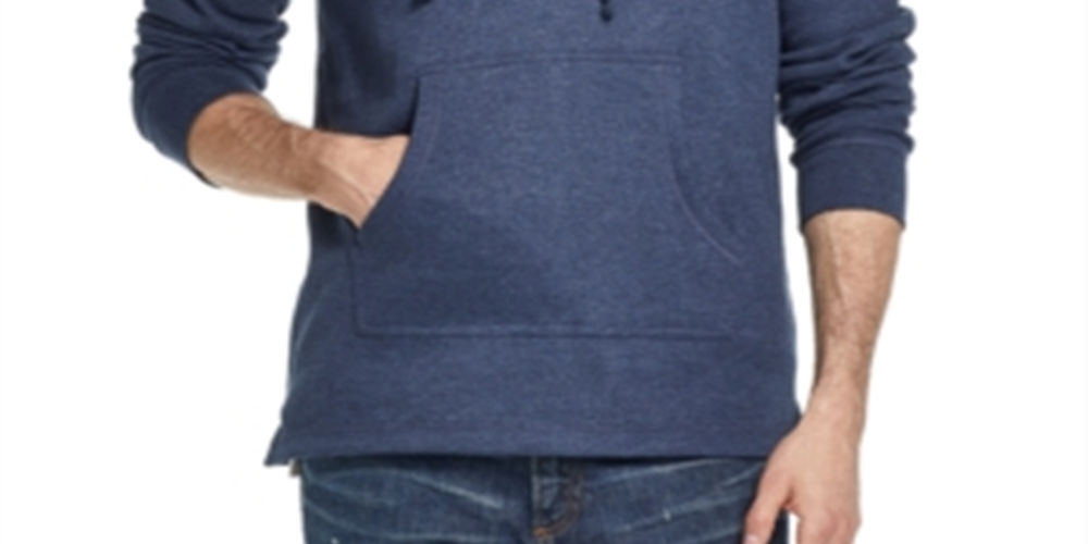 Weatherproof Vintage Men's Textured Henley Hoodie Black Size X-Large