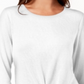 Style & Co Women's Knot Hem Top -White Size S