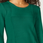 Karen Scott Women's Patchwork-Stitch Pullover Sweater Green Size X-Small