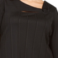 Alfani Women's Asymmetrical Twist Top Black Size 1X
