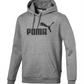 Puma Men's Essential Logo Hoodie Gray Size XX-Large