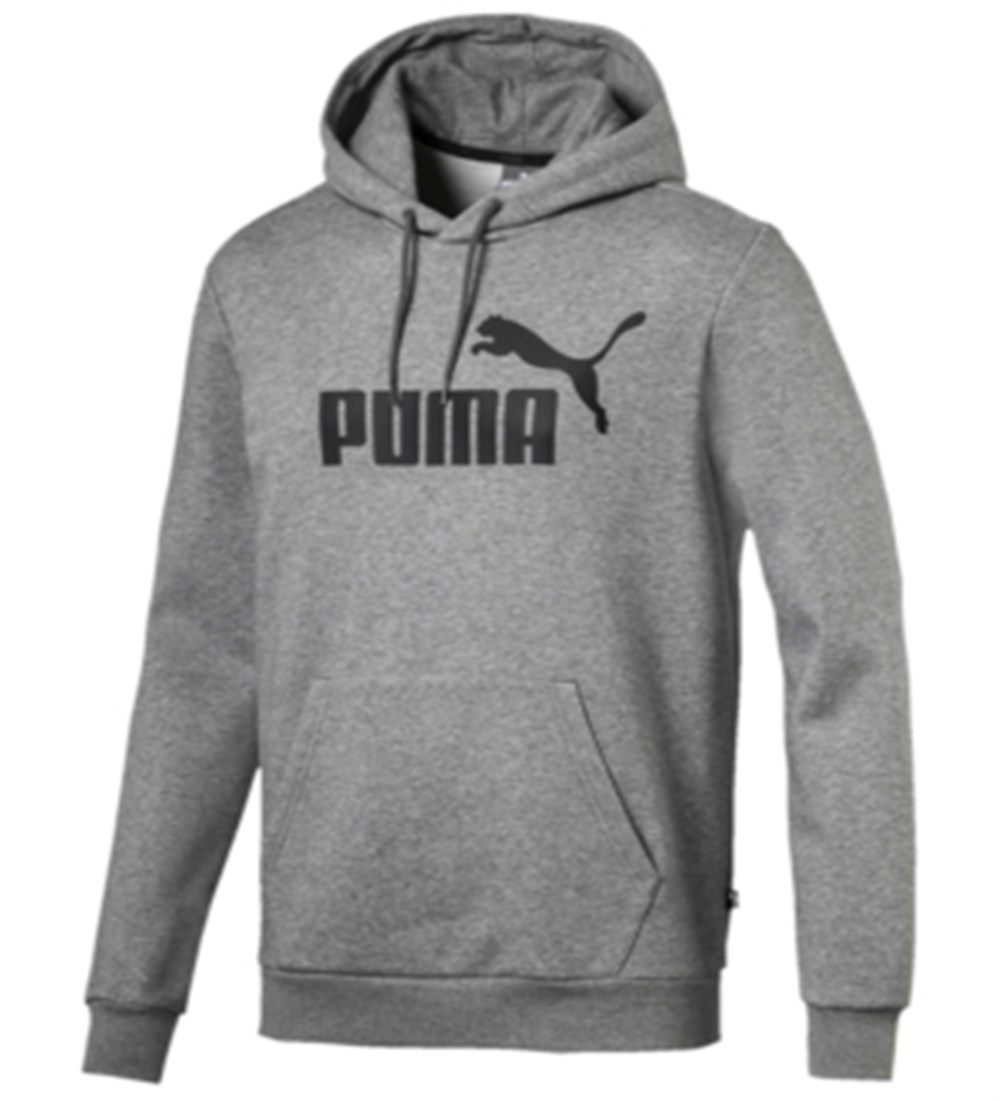Puma Men's Essential Logo Hoodie Gray Size XX-Large