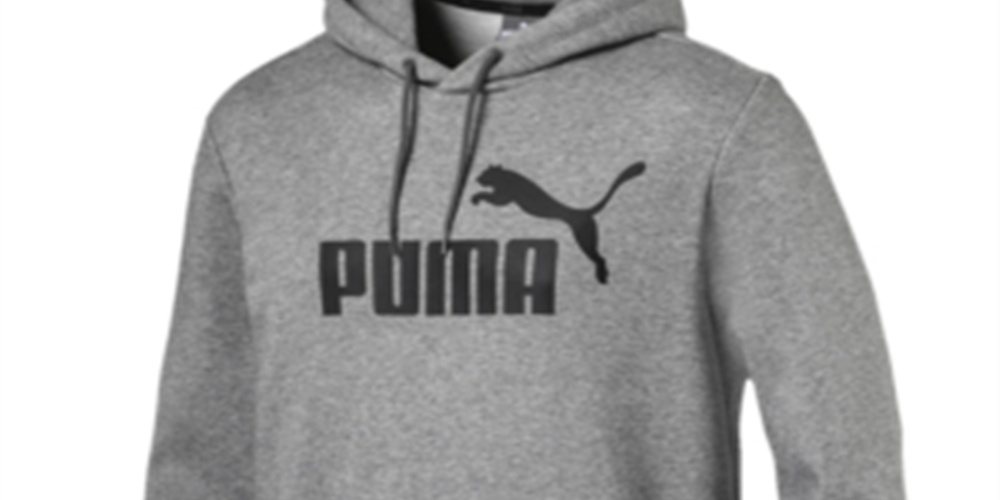 Puma Men's Essential Logo Hoodie Gray Size XX-Large