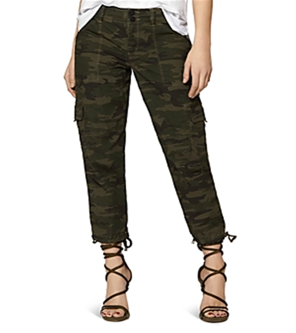 Sanctuary Women's Terrain Cargo Capri Pants Green Size-31