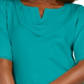 Karen Scott Women's Crochet Trim Split Neck Top Green Size X-Small