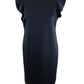 Tommy Hilfiger Women's Plus Sheath Flutter Sleeve Dress Navy Size 16W