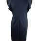 Tommy Hilfiger Women's Plus Sheath Flutter Sleeve Dress Navy Size 16W