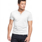 Alfani Men's Cotton Split Neck T-Shirt White Size Large
