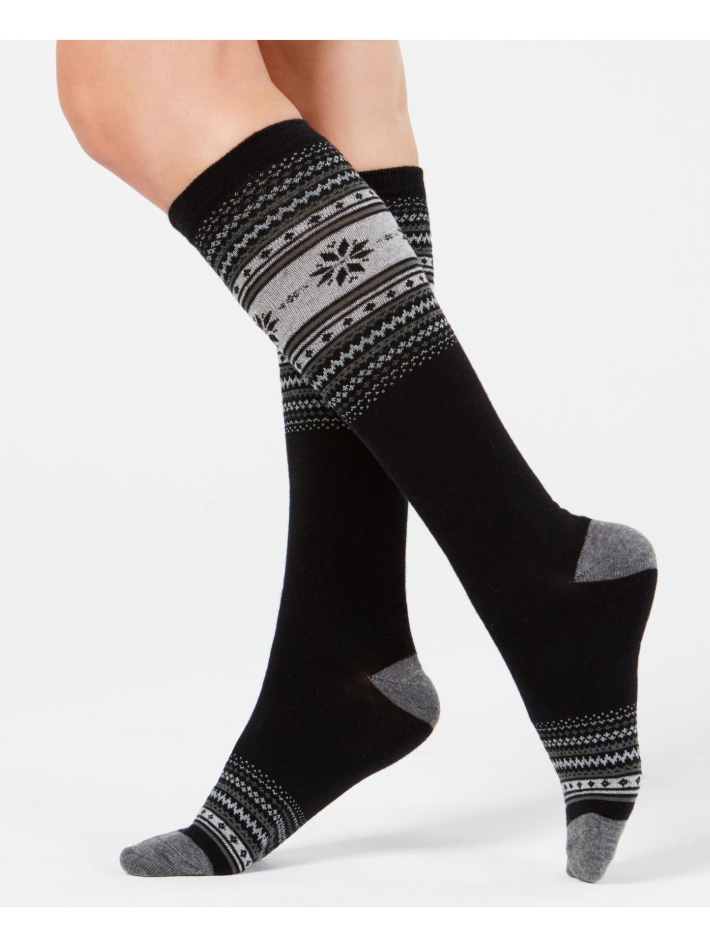 Charter Club Women's Holiday Knee-High Socks Black Size 45180
