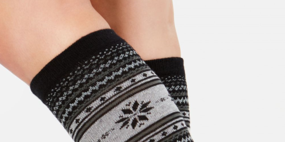 Charter Club Women's Holiday Knee-High Socks Black Size 45180